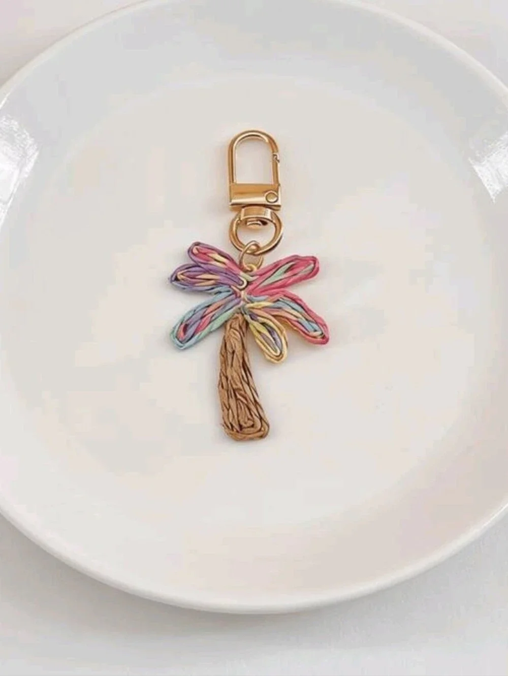 Palm Tree Tropical Beach Theme Bag Charm/ Keychain NEW